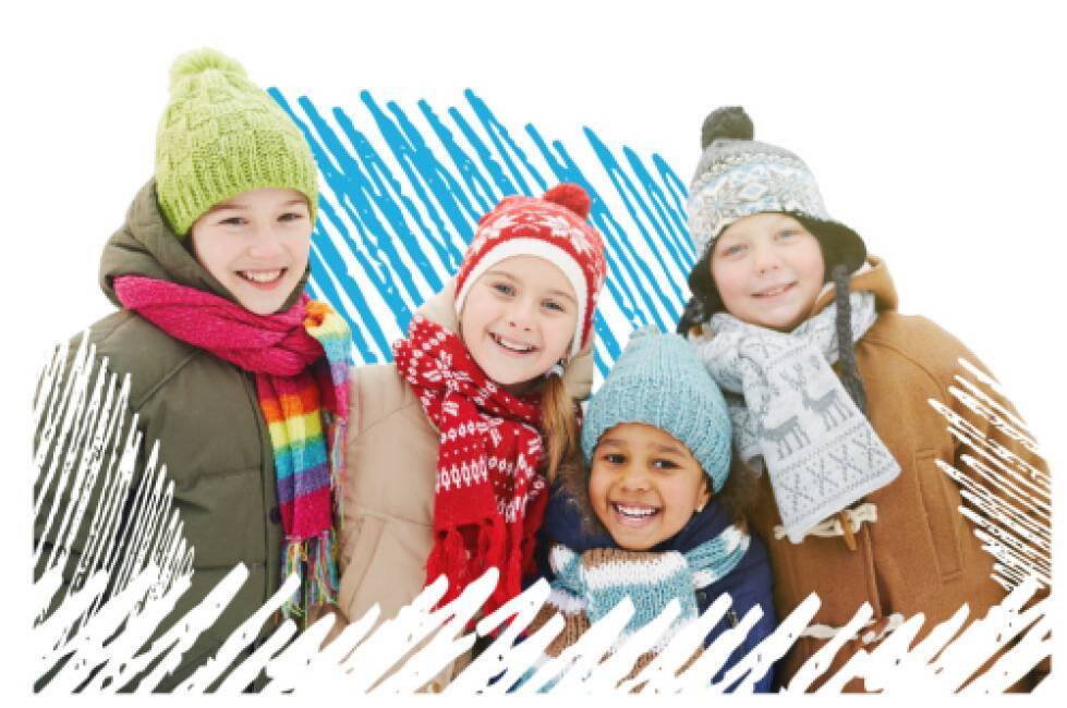 Children playing in the snow